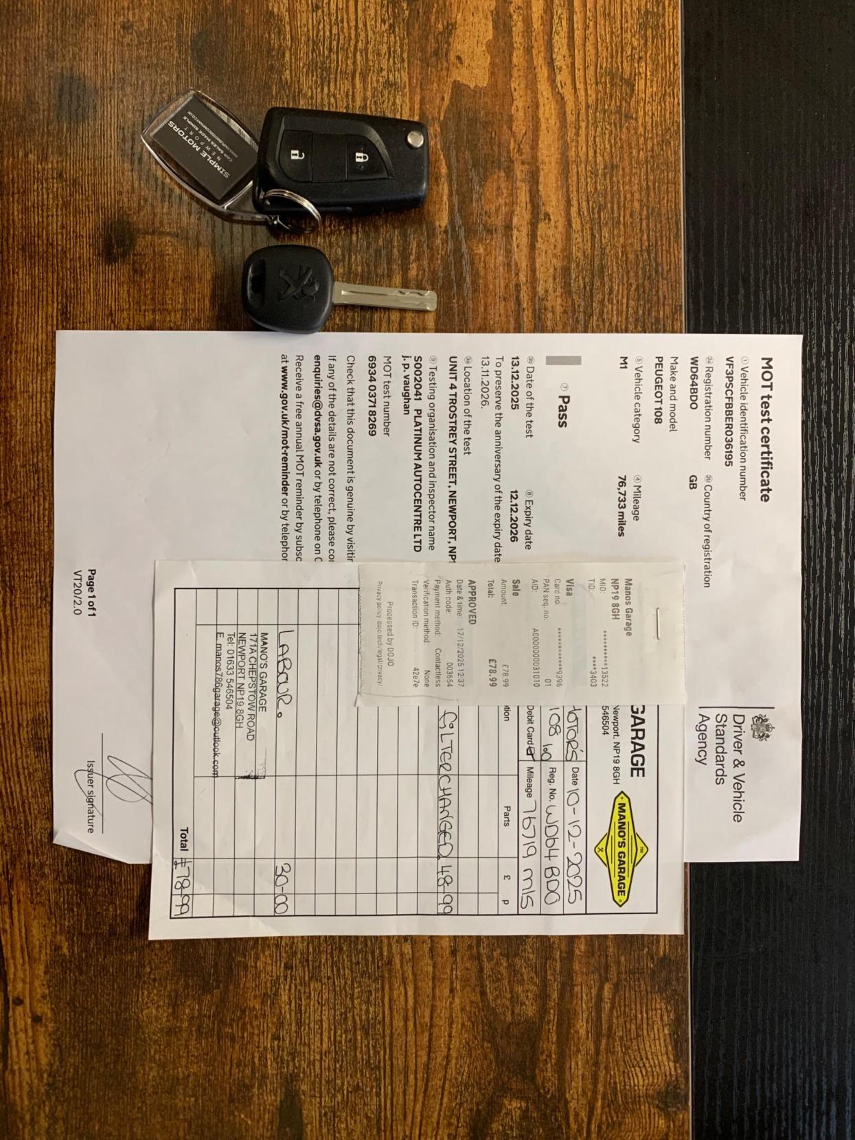 Peugeot 108 1.0 VTi Active Euro 5 3dr Euro 5